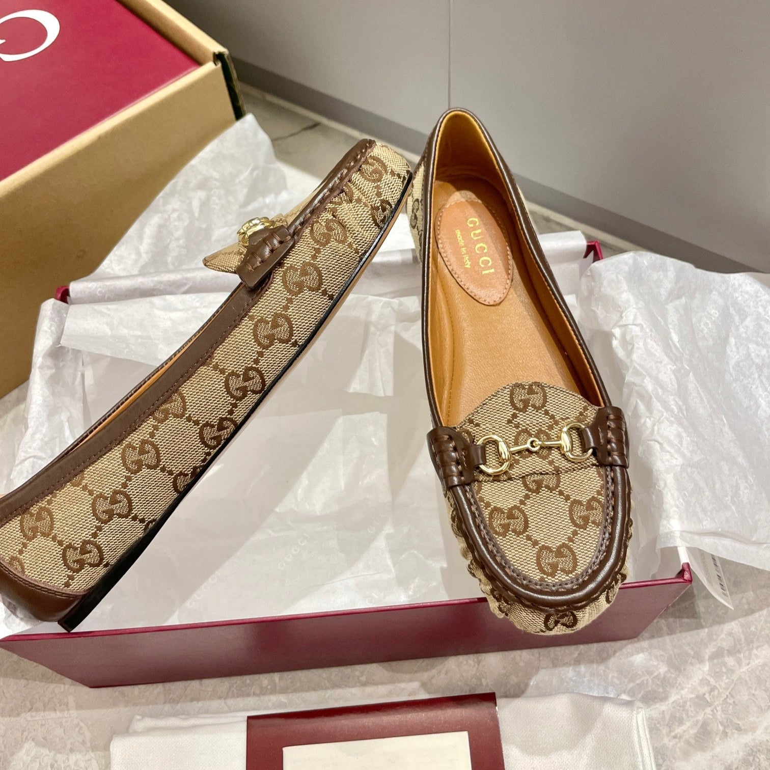 Horsebit Ballet Flats - GUCCI