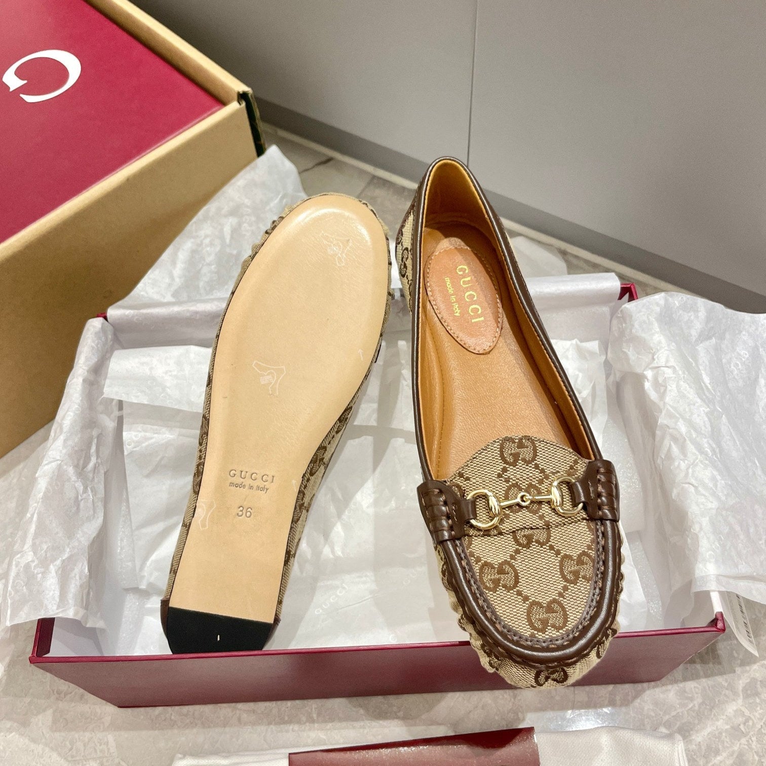 Horsebit Ballet Flats - GUCCI