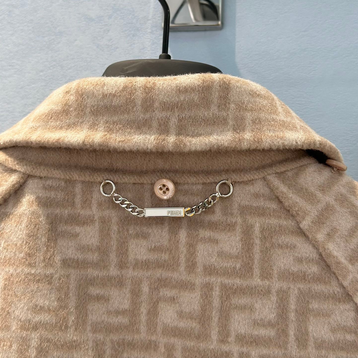 Monograph Reversible Wool Cropped Coat - FENDI