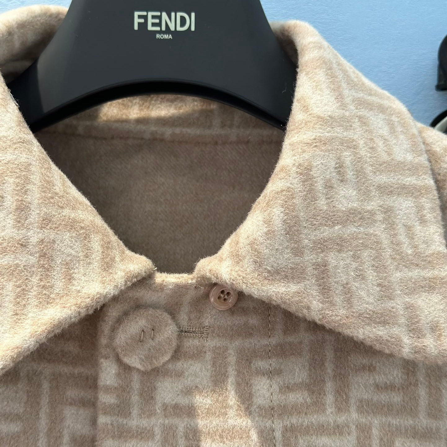 Monograph Reversible Wool Cropped Coat - FENDI