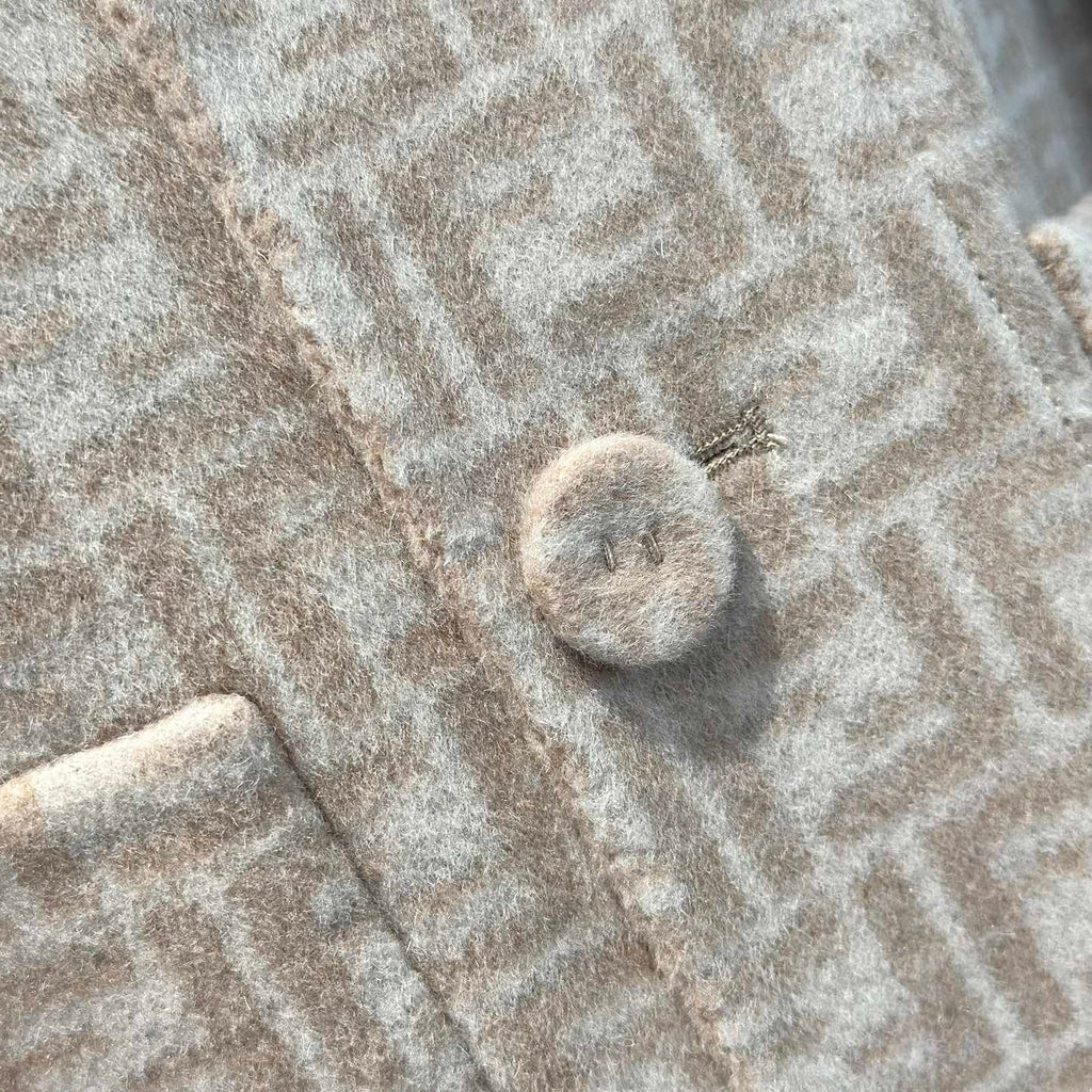 Monograph Reversible Wool Cropped Coat - FENDI