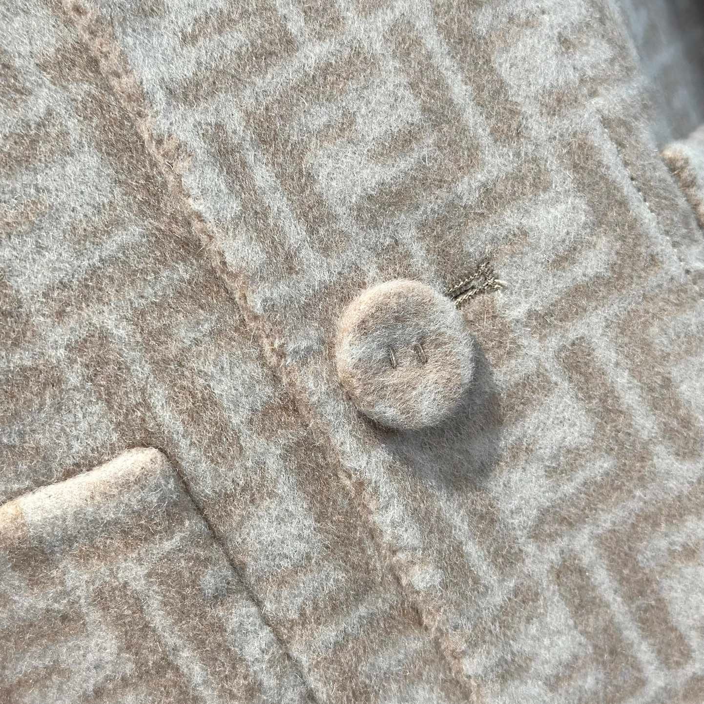 Monograph Reversible Wool Cropped Coat - FENDI