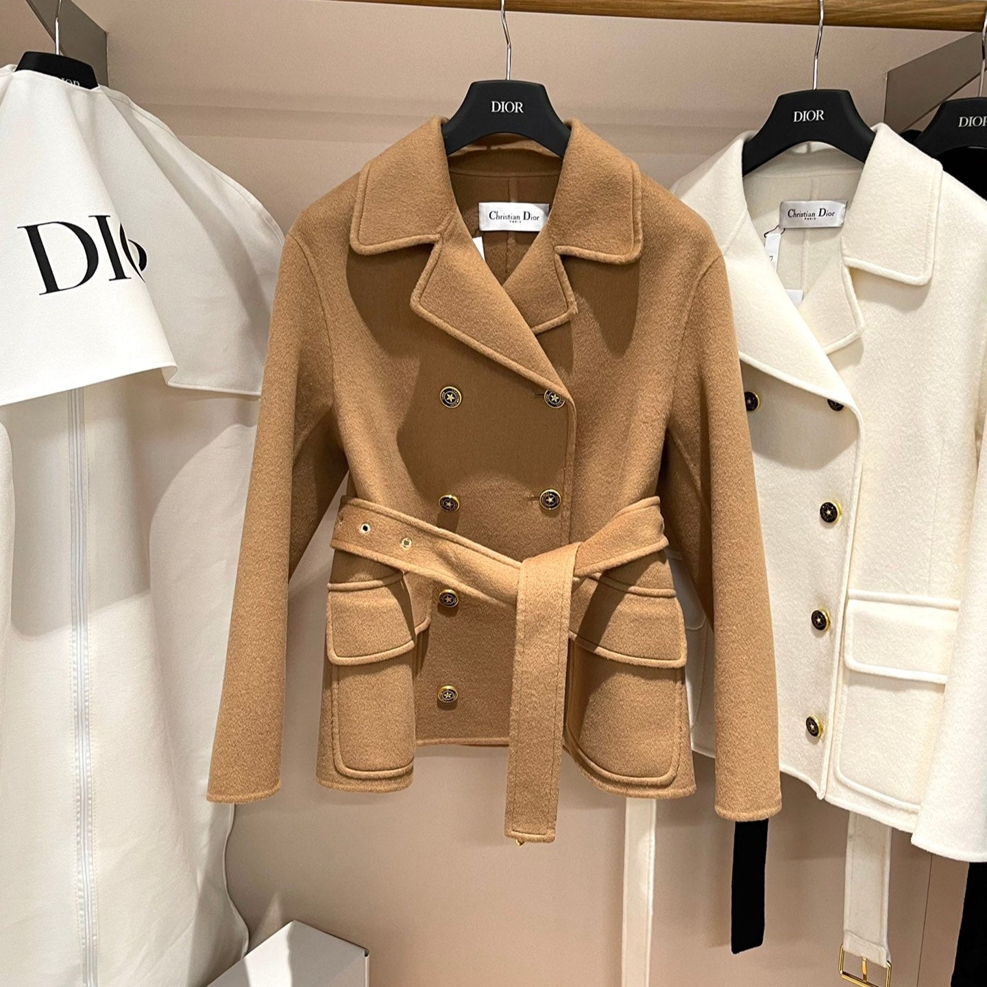 Long, Short, Double-faced Cashmere Coat