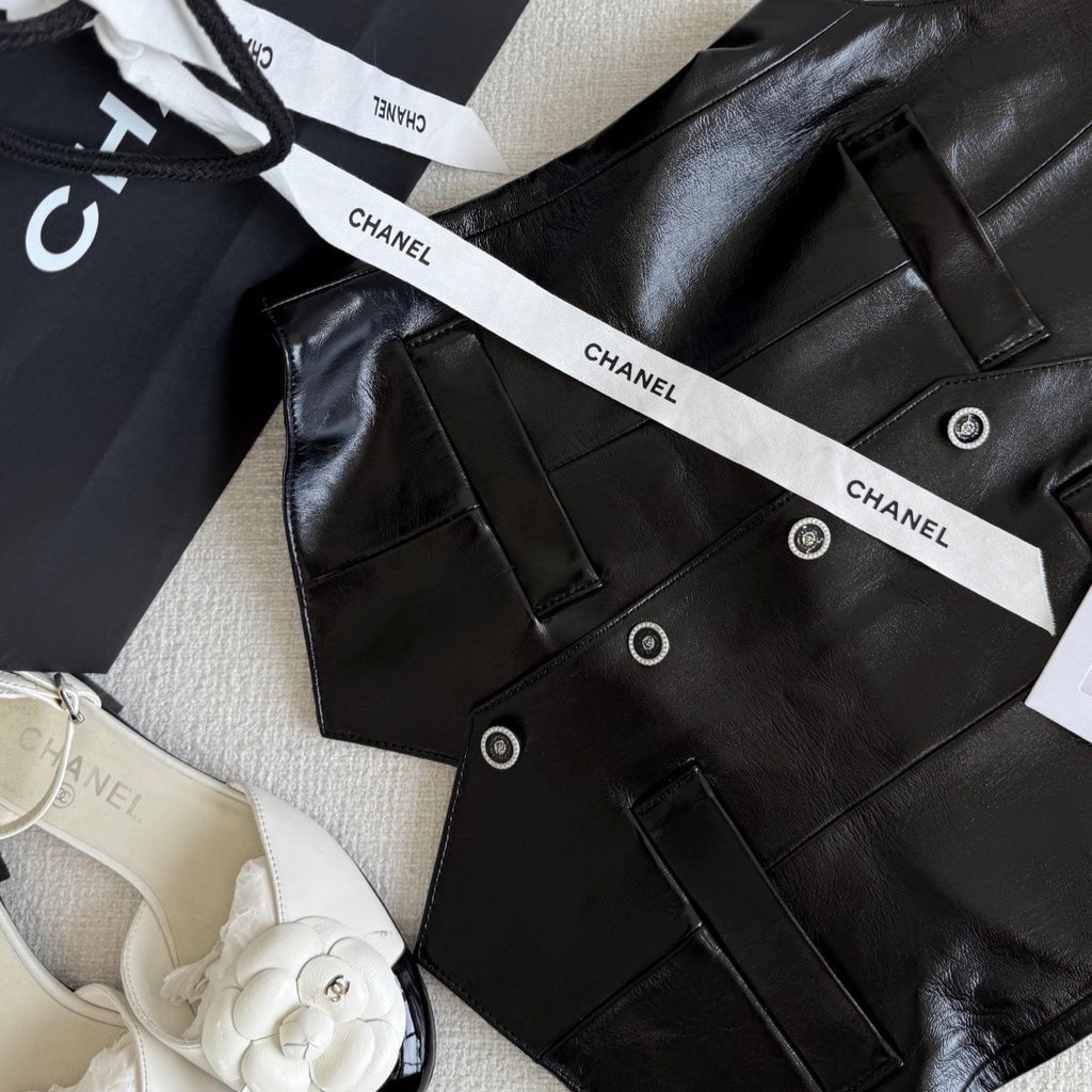 Handcrafted Genuine Sheepskin Vest - CHANEL