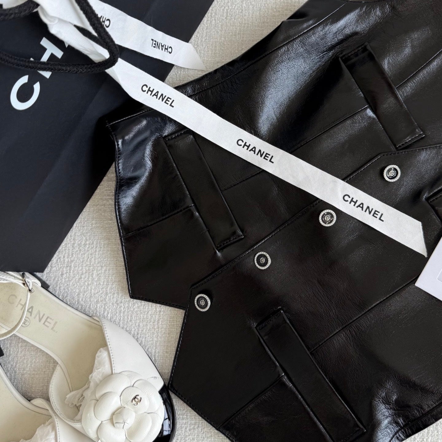 Handcrafted Genuine Sheepskin Vest - CHANEL