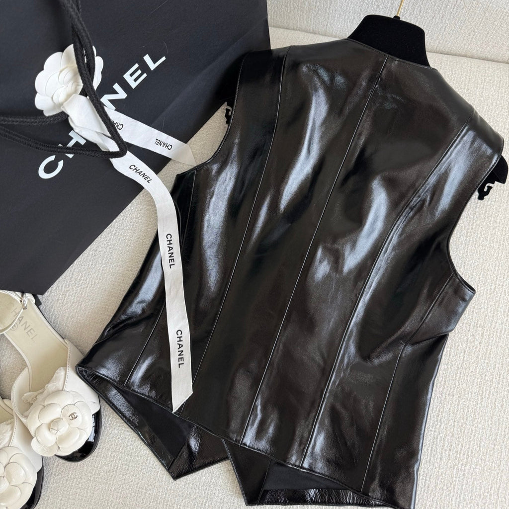 Handcrafted Genuine Sheepskin Vest - CHANEL