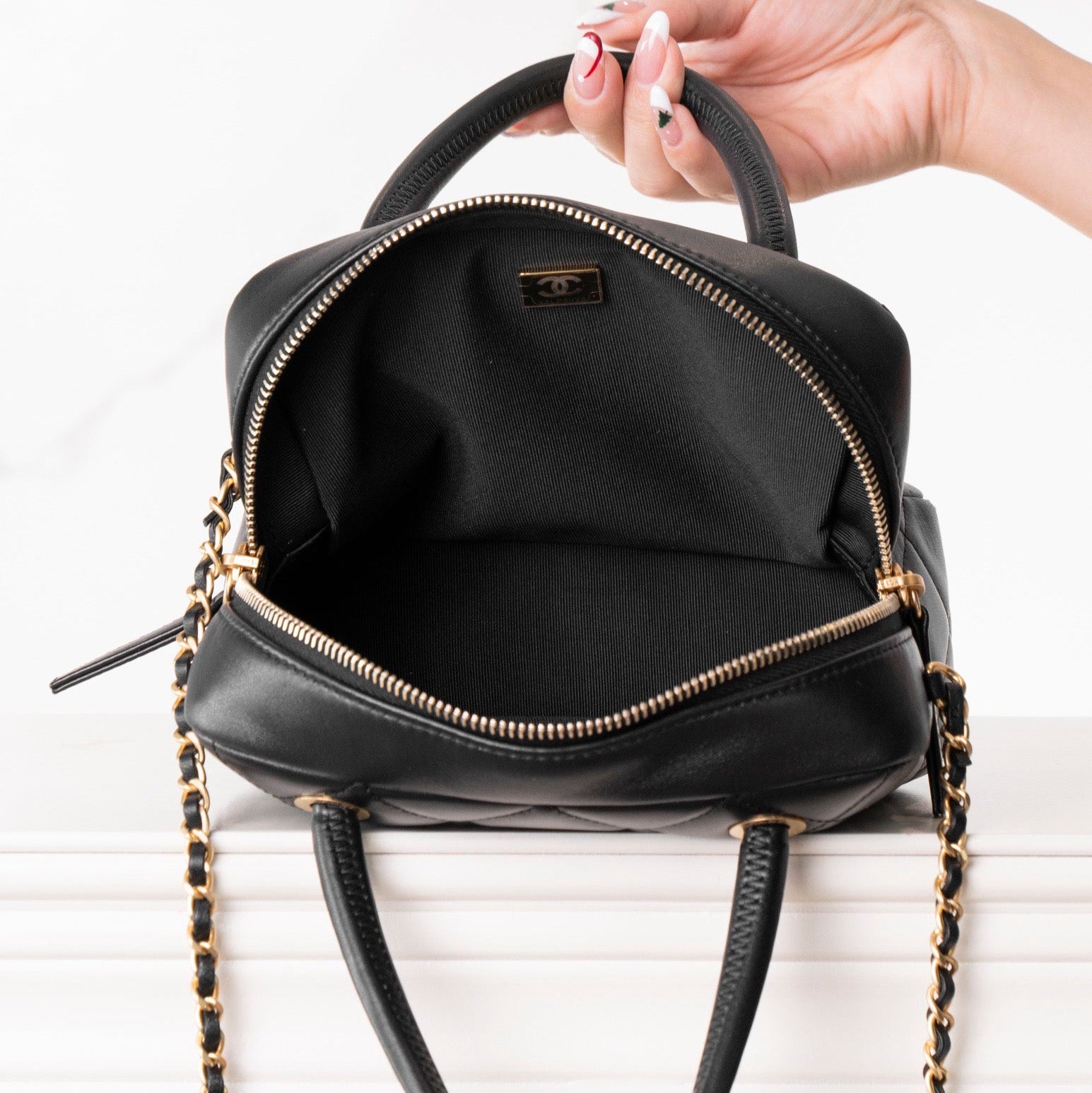 Bowling Bag Black - CHANEL